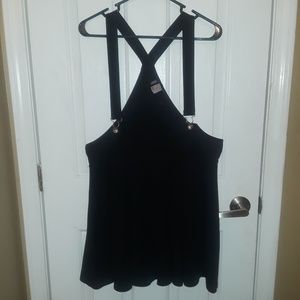H&M divided black mini skirt overalls